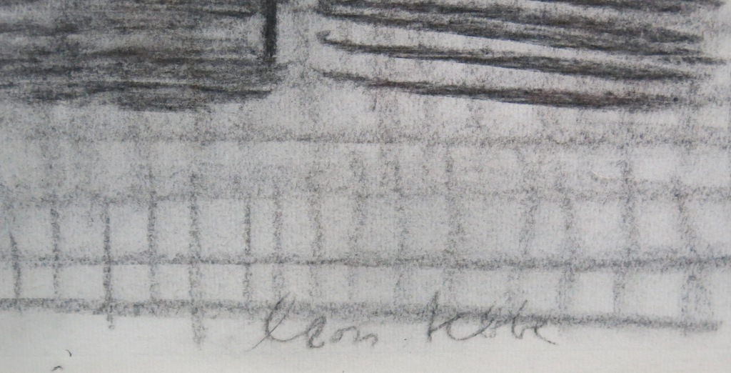 Leon Tebbe: Houtskool op papier, Boslandschap 13 - Ingelijst kopen? Bied vanaf 1!