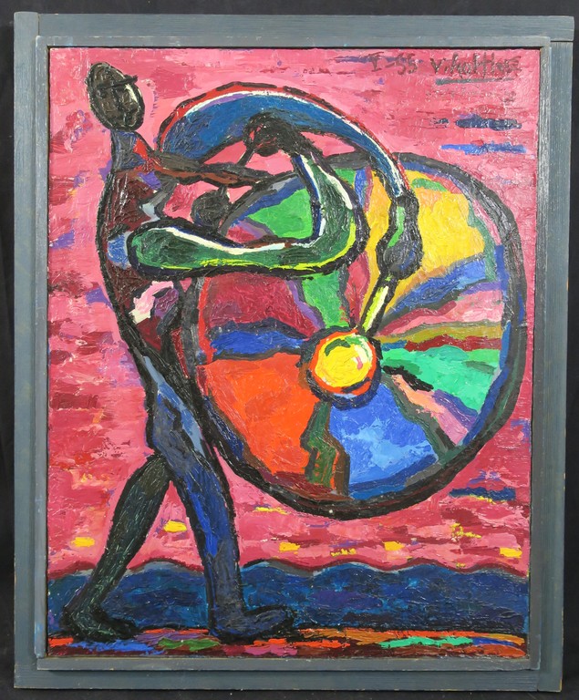 Jan van Holthe: Olieverf op paneel, Le Delire de la Guerre - Ingelijst kopen? Bied vanaf 100!