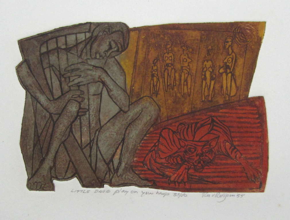 Ru van Rossem, ets uit 1955 verkocht voor € 95!