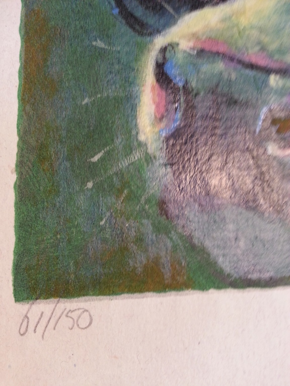 Theo Onnes zeefdruk op handgeschept papier " Blaar "  kopen? Bied vanaf 40!