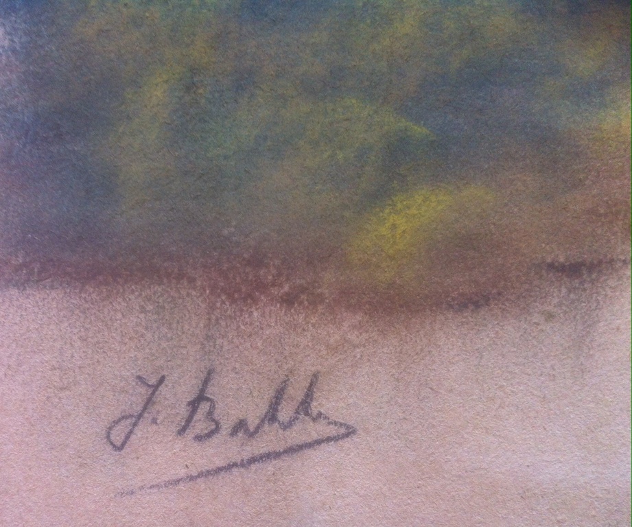 Johan Bakker, Pastelkrijt, landschap, Groninger Ploeg kopen? Bied vanaf 25!