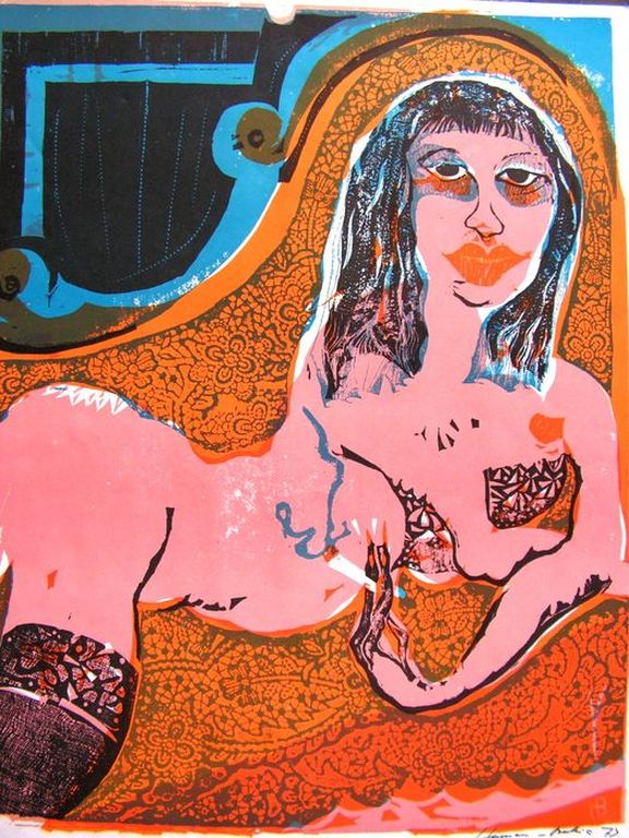 Monogram HB - ZT  -  zeefdruk  -  gesigneerd + monogram kopen? Bied vanaf 20!