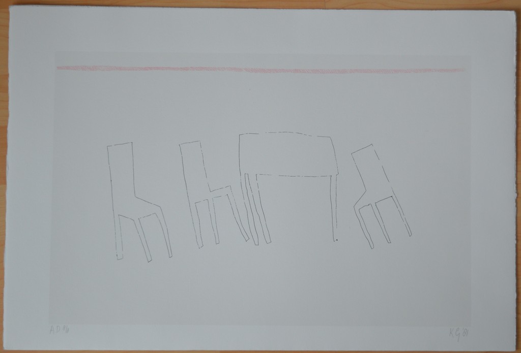 Klaas Gubbels - Klaas Gubbels / K.Schippers - zeefdruk - verlegen schaduwen oplage; 8 A/P ex. kopen? Bied vanaf 1!