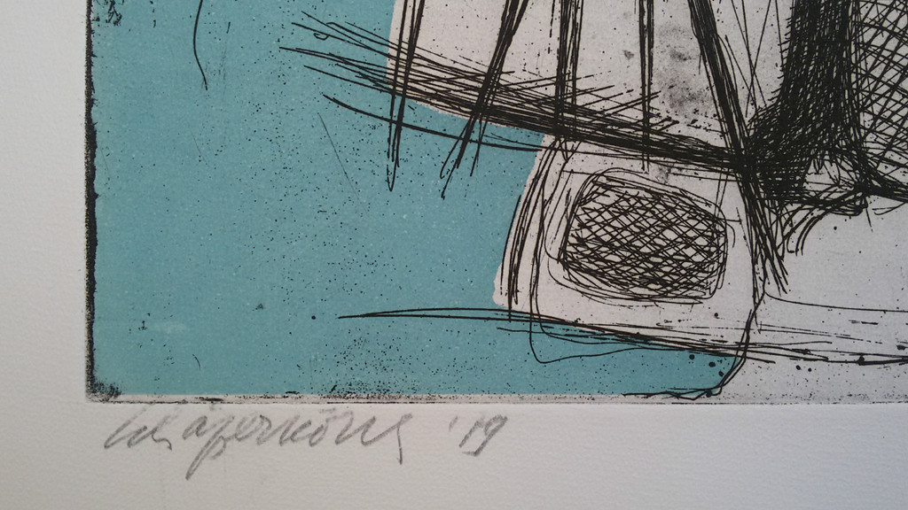 Gerard Schäperkötter - Abstracte compositie, ets kopen? Bied vanaf 100!
