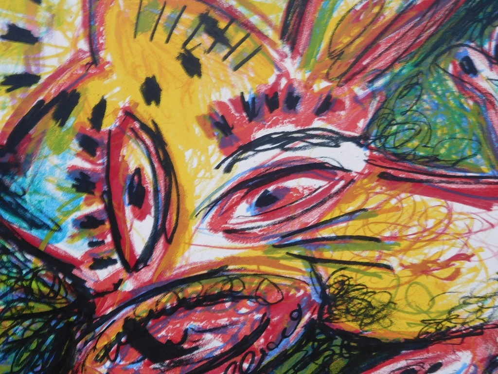 Albert Niemeyer en Rik van Iersel, Zeefdruk, 1990, Gesigneerd kopen? Bied vanaf 150!