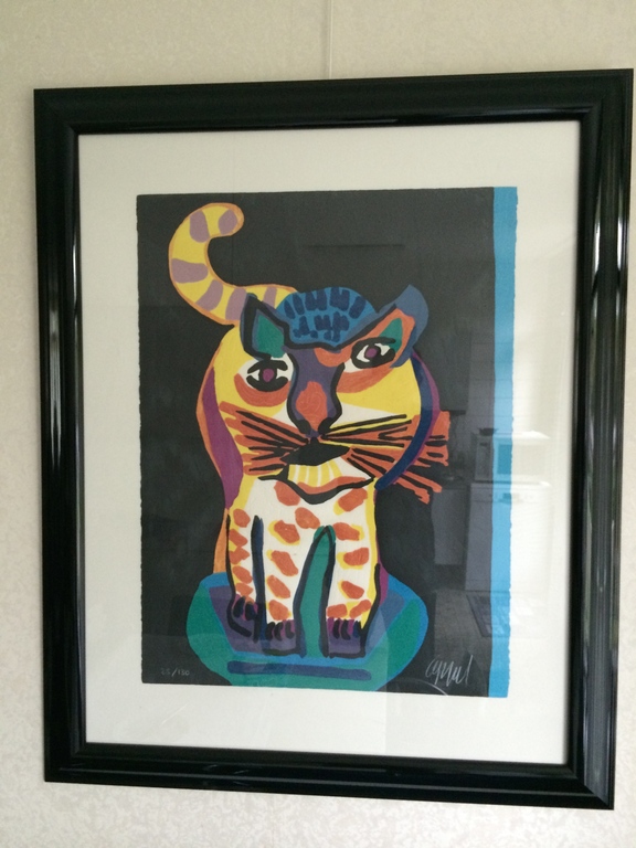 Karel Appel, litho met poes verkocht voor € 900!
