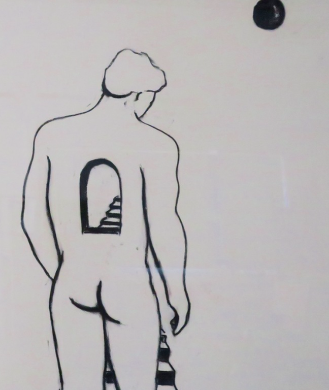 Hans van der Ham: Tekening op papier, Zonder titel - Ingelijst (zeer groot) kopen? Bied vanaf 1!