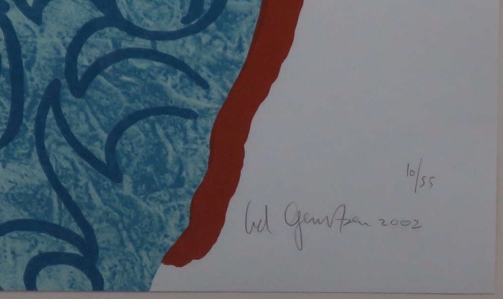 Ad Gerritsen: Zeefdruk, Slapende vrouw -Ingelijst kopen? Bied vanaf 35!