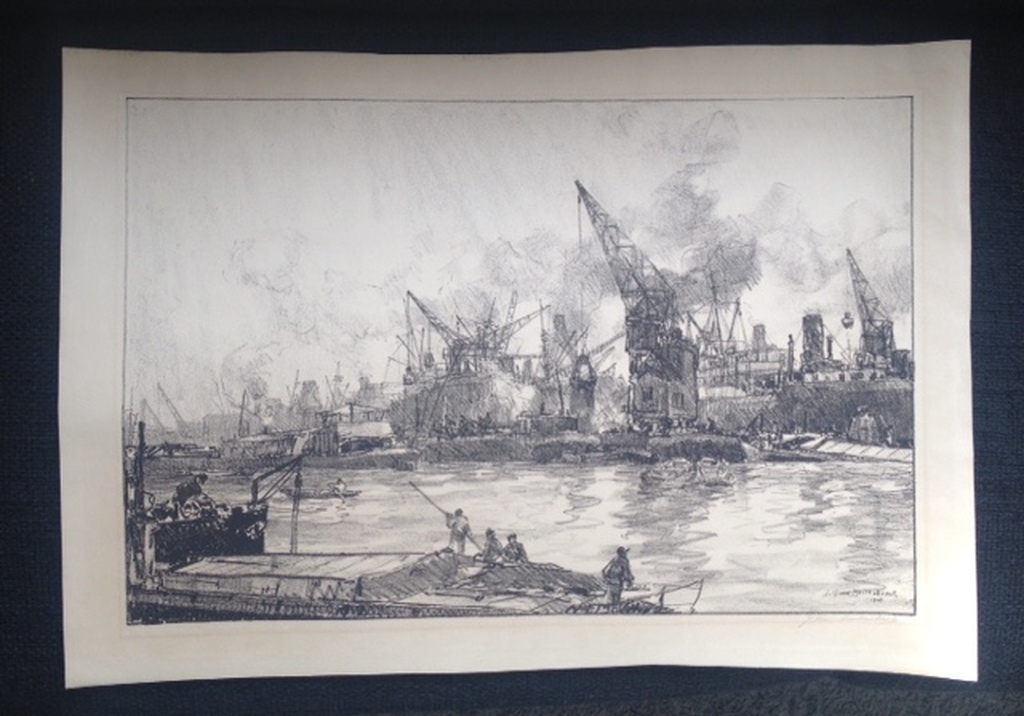 J.H. Mastenbroek de haven in Rotterdam. verkocht voor € 40!