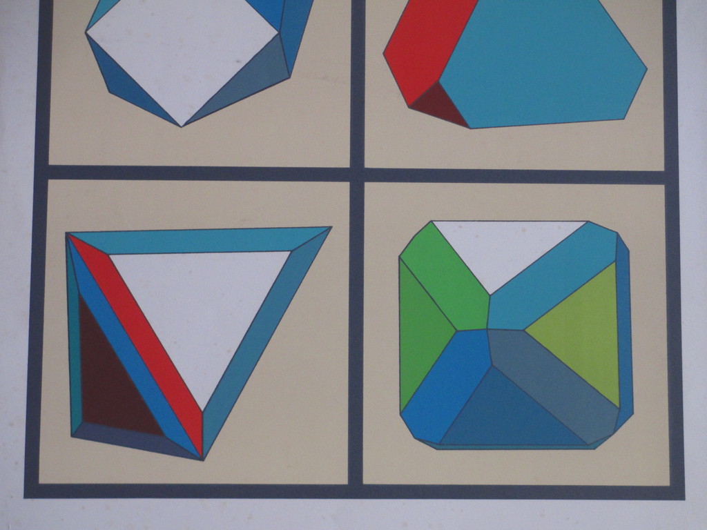 Lucio del Pezzo, Geometrische vormen, Kleurenzeefdruk kopen? Bied vanaf 75!