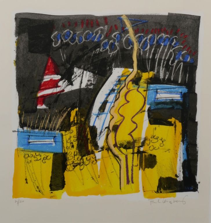 Frank Lengvenius: Zeefdruk, Zonder titel II - Ingelijst kopen? Bied vanaf 1!