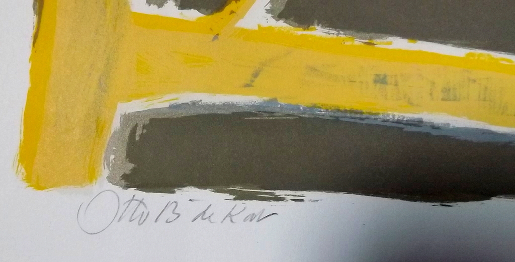 Otto B. de Kat - gesigneerde litho - het gele stoeltje kopen? Bied vanaf 1!