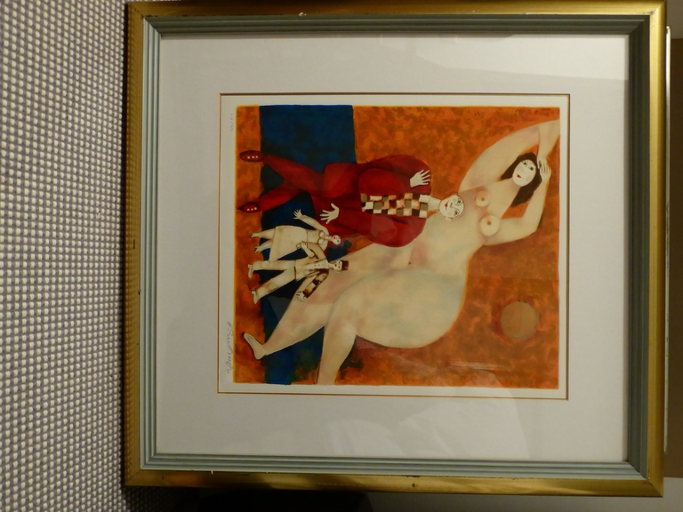 Harry Guttman Spanje  Zeefdruk  prachtig ingelijst ,ready to hang verkocht voor € 75!