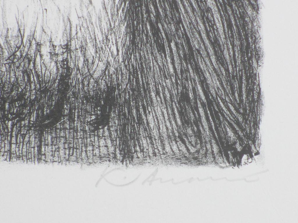 Kees Andrea, Witte geit in interieur, Litho kopen? Bied vanaf 50!