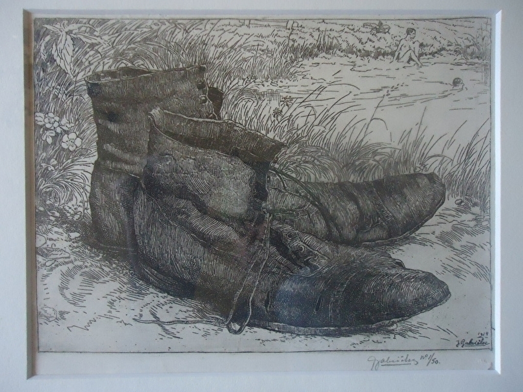  J. Gabrielse - De oude schoenen  verkocht voor € 40!