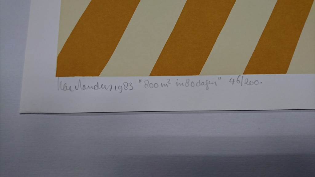 Har Sanders,zeefdruk,800m2 in 80 dagen kopen? Bied vanaf 50!