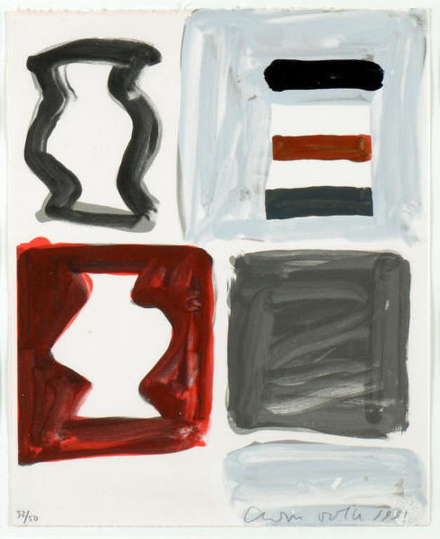 Cees Dolk, 'Vazen', zeefdruk uit 1991 verkocht voor € 45!