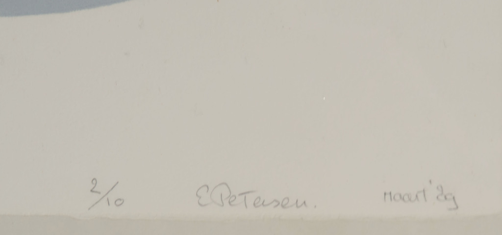 Erik Petersen: Houtsnede en Lino, Z.T. - Ingelijst kopen? Bied vanaf 35!