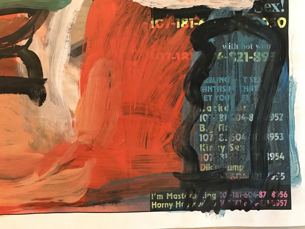 Peter Klashorst -origineel werk - abstracte voorstelling op papier  kopen? Bied vanaf 1!