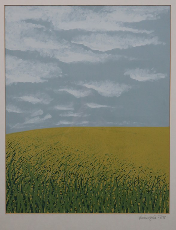 Onbekend gesigneerd: Acryl op papier, Z.T. (weiland) - Ingelijst kopen? Bied vanaf 1!