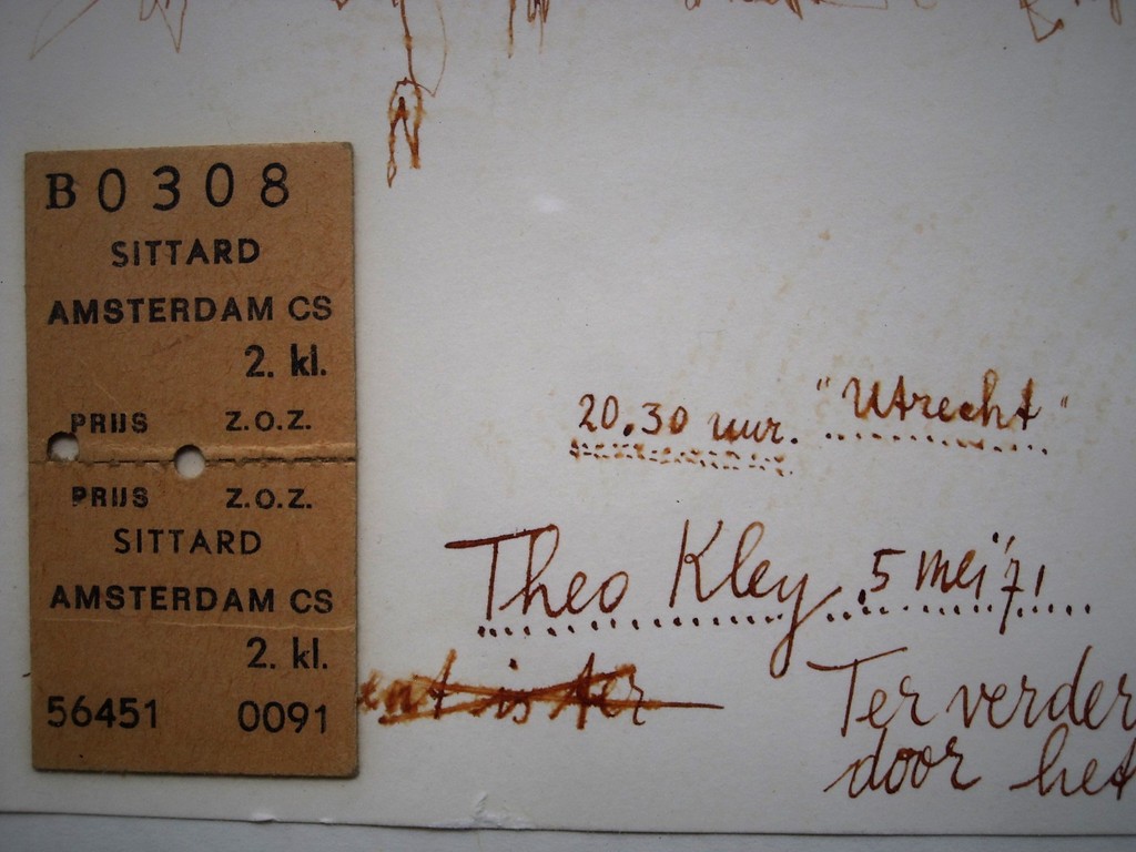 UNIEK 1971 Theo "Deskundologisch Lab" Kley Collage "Maastricht-Amsterdam" gesig kopen? Bied vanaf 1!