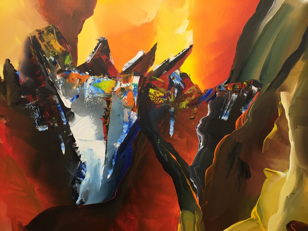 GENA GENADYJ, gemengde technieken op doek, gesigneerd. kopen? Bied vanaf 1!