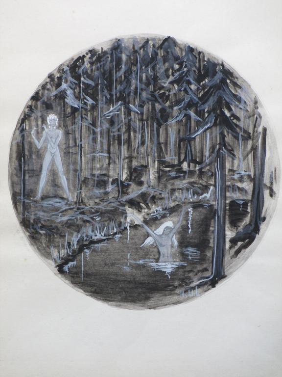 Kees van Urk, Badende faunen, Gemengde techniek kopen? Bied vanaf 30!