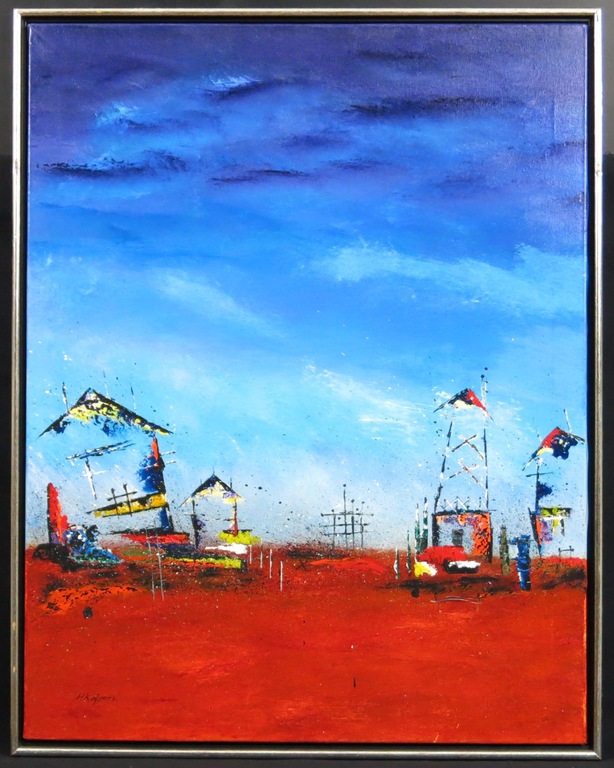 Henk Kuijpers: Acryl op doek, Siesta I - Ingelijst verkocht voor € 380!