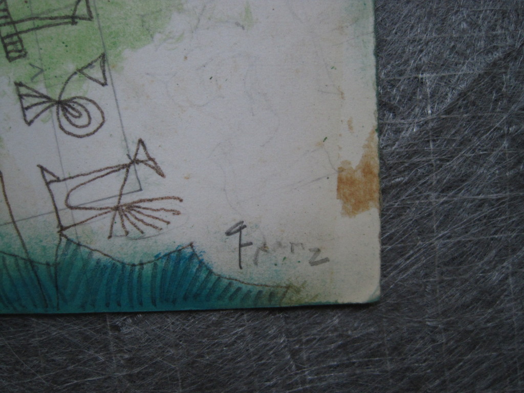 Nieuwe Haagse School Aquarel/Inkt "fantasie dierfiguur" van Piet Franz 1922-1991 kopen? Bied vanaf 1!
