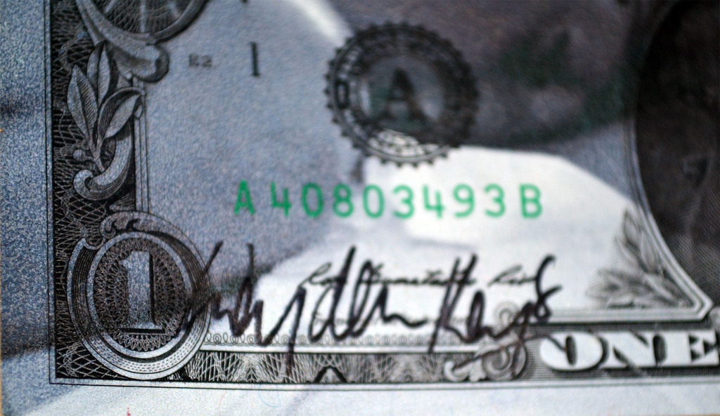 Hayden Kays, inkjet op dollar biljet, "Money Shot" kopen? Bied vanaf 200!