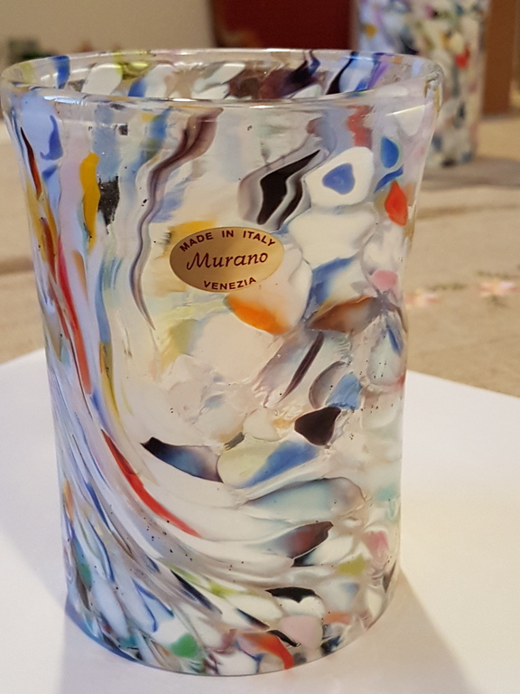 Goto veneziano-glas Arlecchino met agate multiclor Murano anni 65/70-Italia kopen? Bied vanaf 18!
