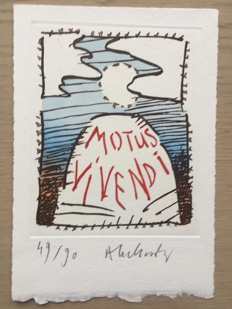 Pierre Alechinsky etching - Motus Vivendi verkocht voor € 300!
