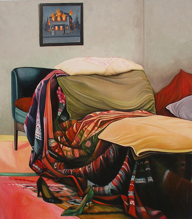 Bruno Bruni. -Psycho-Couch- Heel mooie Pigmentdruk. Gesigneerd. 2017. verkocht voor € 87!