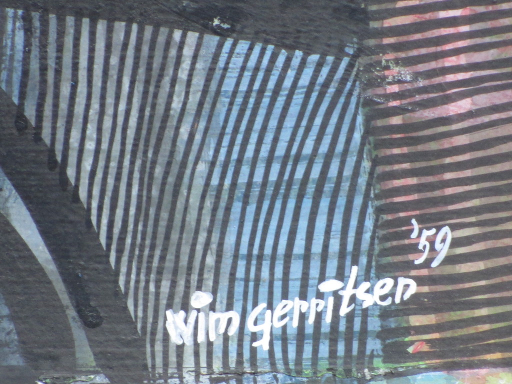 Wim Gerritsen, Kleurrijke Compositie, Gouache kopen? Bied vanaf 280!