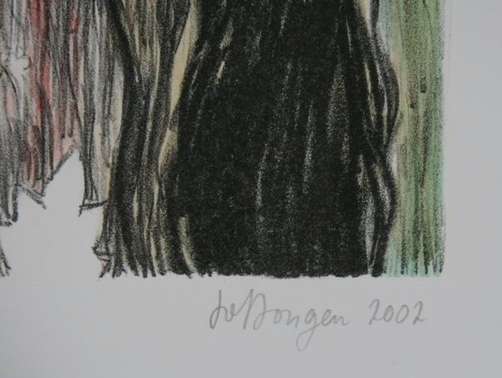 Iris van Dongen: Litho, Zelfportret met rook kopen? Bied vanaf 1!