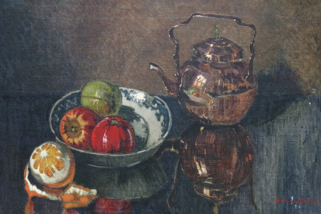Henri van Os-Delhez - olieverf op doek - Stilleven - gesigneerd r. onder kopen? Bied vanaf 395!