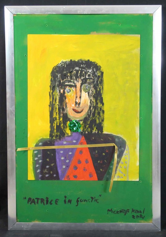 Meertje Kaal: Acryl en Krijt met lint en strik, Patrice in functie - Ingelijst kopen? Bied vanaf 1!