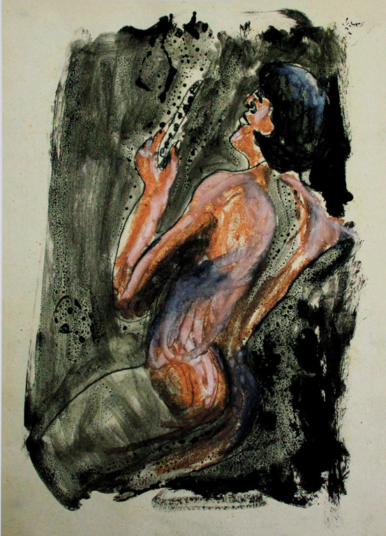 Maria Gimenez.-Dame im Spiegel-  Giclee op katoenpapier. Gesign.2016. kopen? Bied vanaf 29!