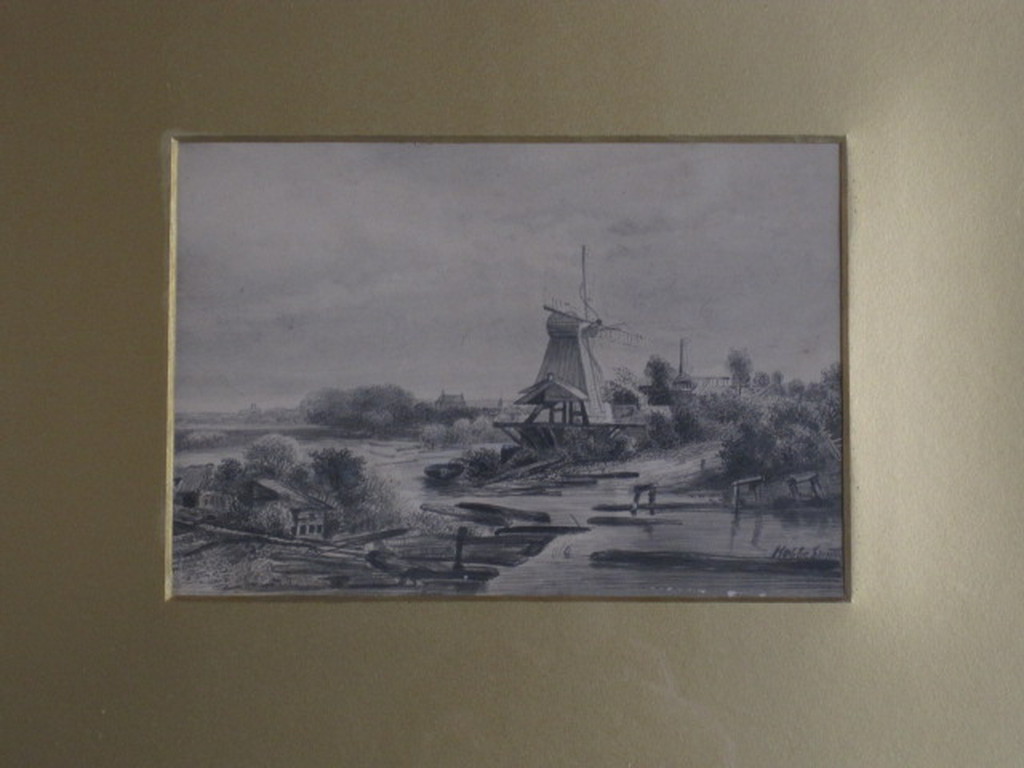 Hobbe Smith (1862-1942) oostind inkttekening "molen de Eenhoorn bij Haarlem"  kopen? Bied vanaf 1!