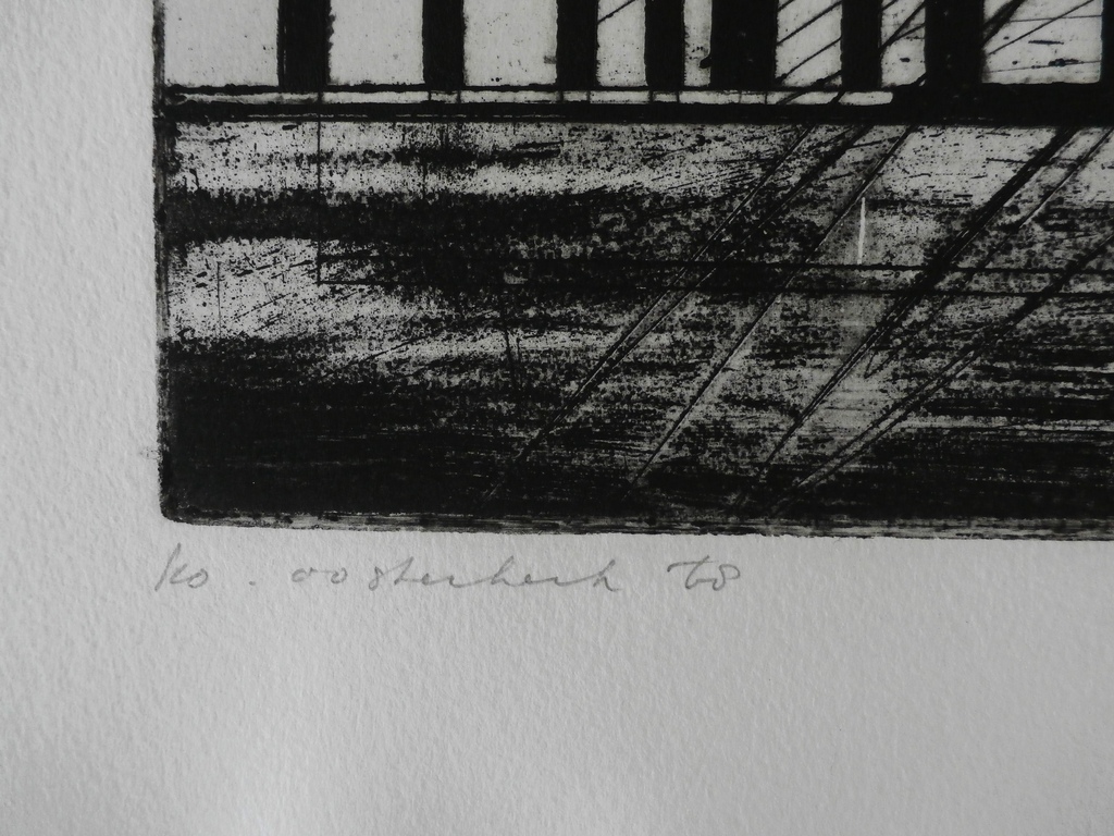 Ko Oosterkerk - abstracte ets: 1968 kopen? Bied vanaf 60!