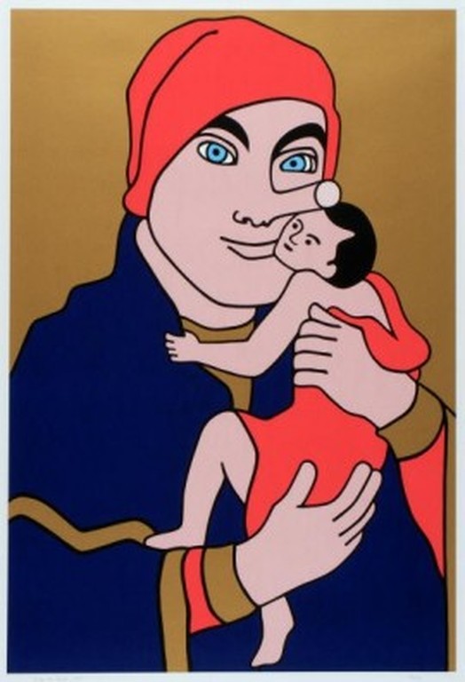 Wouter van Riessen: Zeefdruk, Pinocchio Madonna kopen? Bied vanaf 35!