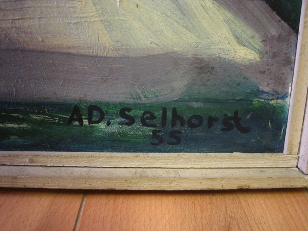 Fascinerend Bergense School olieverf 1955 "Schoorlse Duinen" van Ad. Selhorst  kopen? Bied vanaf 1!