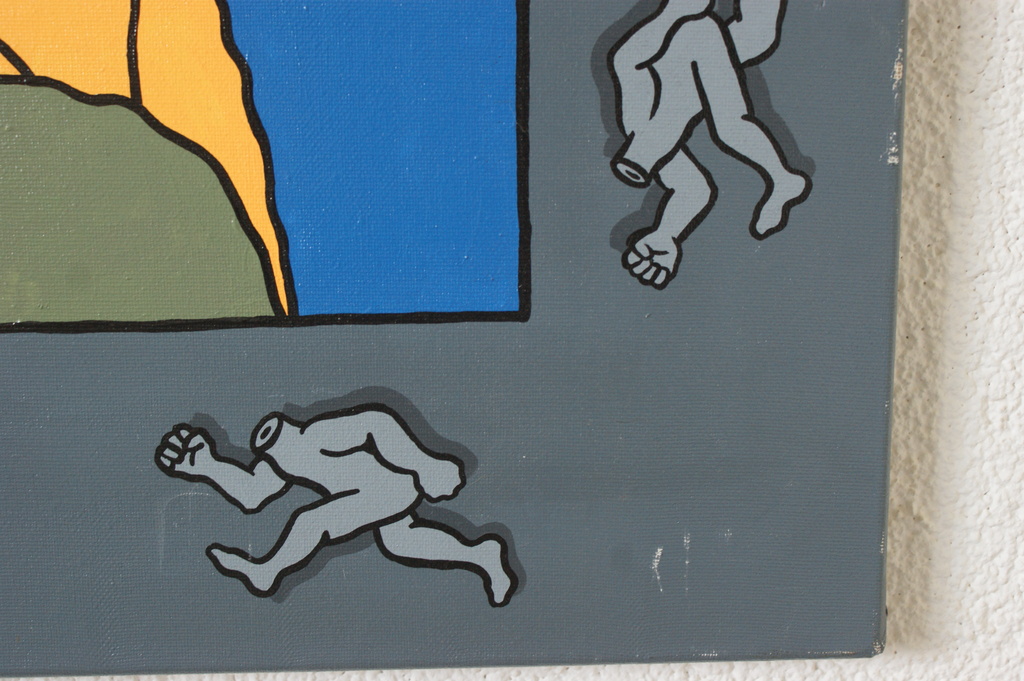 Ariel Zachor R.E.L  olie/acryl op doek 1 meter bij 1 meter kopen? Bied vanaf 225!