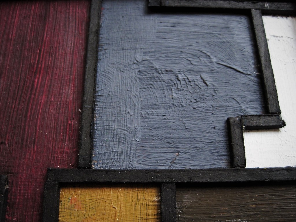 Uitzonderlijke Hout/Acrylverf Compositie "de STIJL" Pjotr van Oorschot (1944)  kopen? Bied vanaf 1!