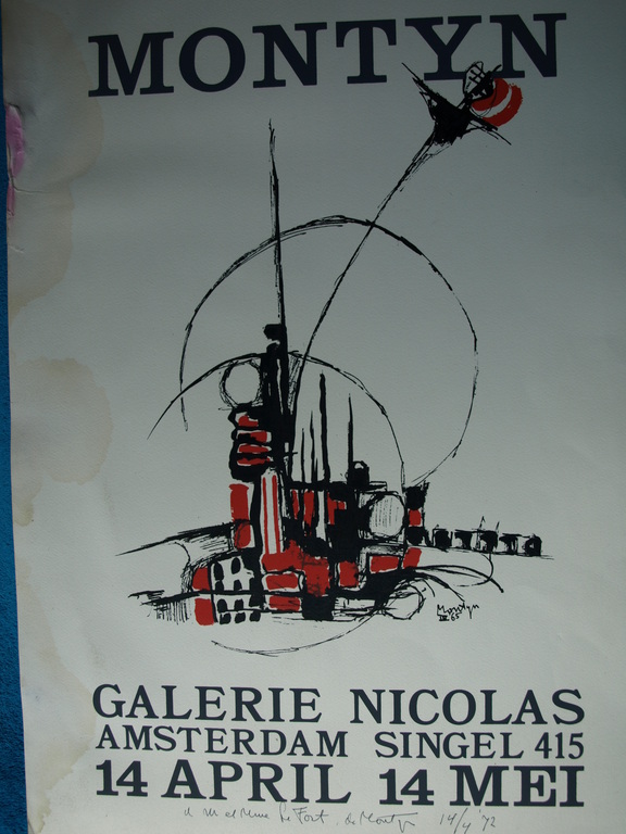 Jan Montyn: Zeefdruk, gesigneerd - Galerie Nicolas - 1972 kopen? Bied vanaf 15!