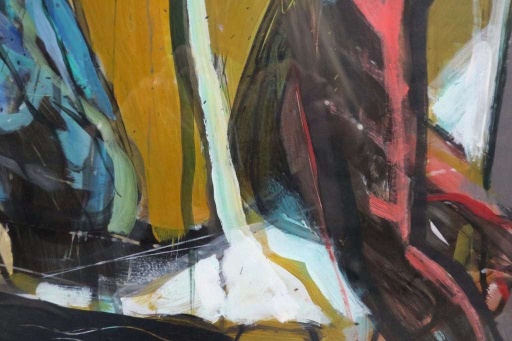 Theo Bruggink: Acryl op papier, Het baken - Ingelijst kopen? Bied vanaf 20!
