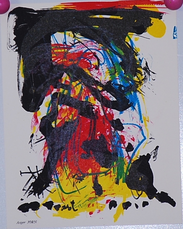 Asger Jorn: Kleurenlitho. Abstracte Compositie. CoBrA verkocht voor € 35!