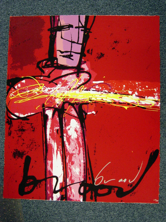 Herman Brood, zeefdruk, Purple haze verkocht voor € 475!