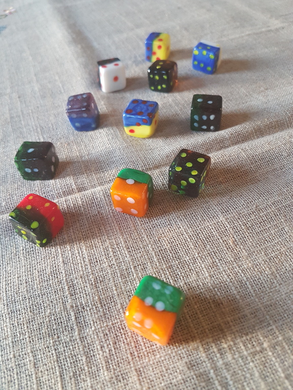 Dobbelen in Murano glas set van 12 pz - 1975/80 kopen? Bied vanaf 1!