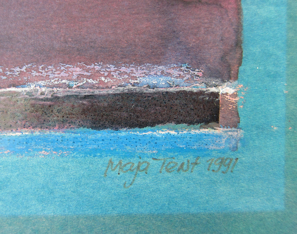 Maja Tent # CIRKEL IN VIERKANT# diverse technieken op karton, gesigneerd, 1991 kopen? Bied vanaf 40!